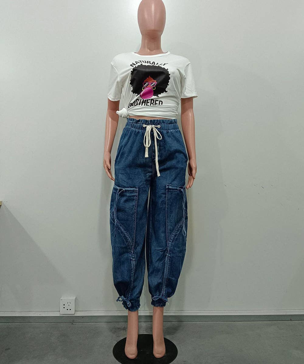 LOOSE JEANS DRAWSTRING