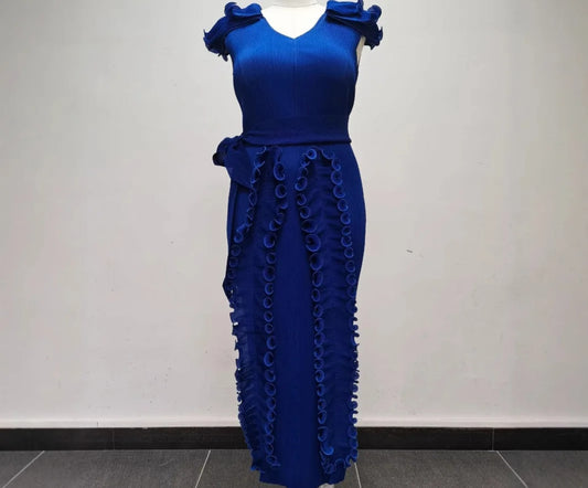 Ruffle Shoulder Dress