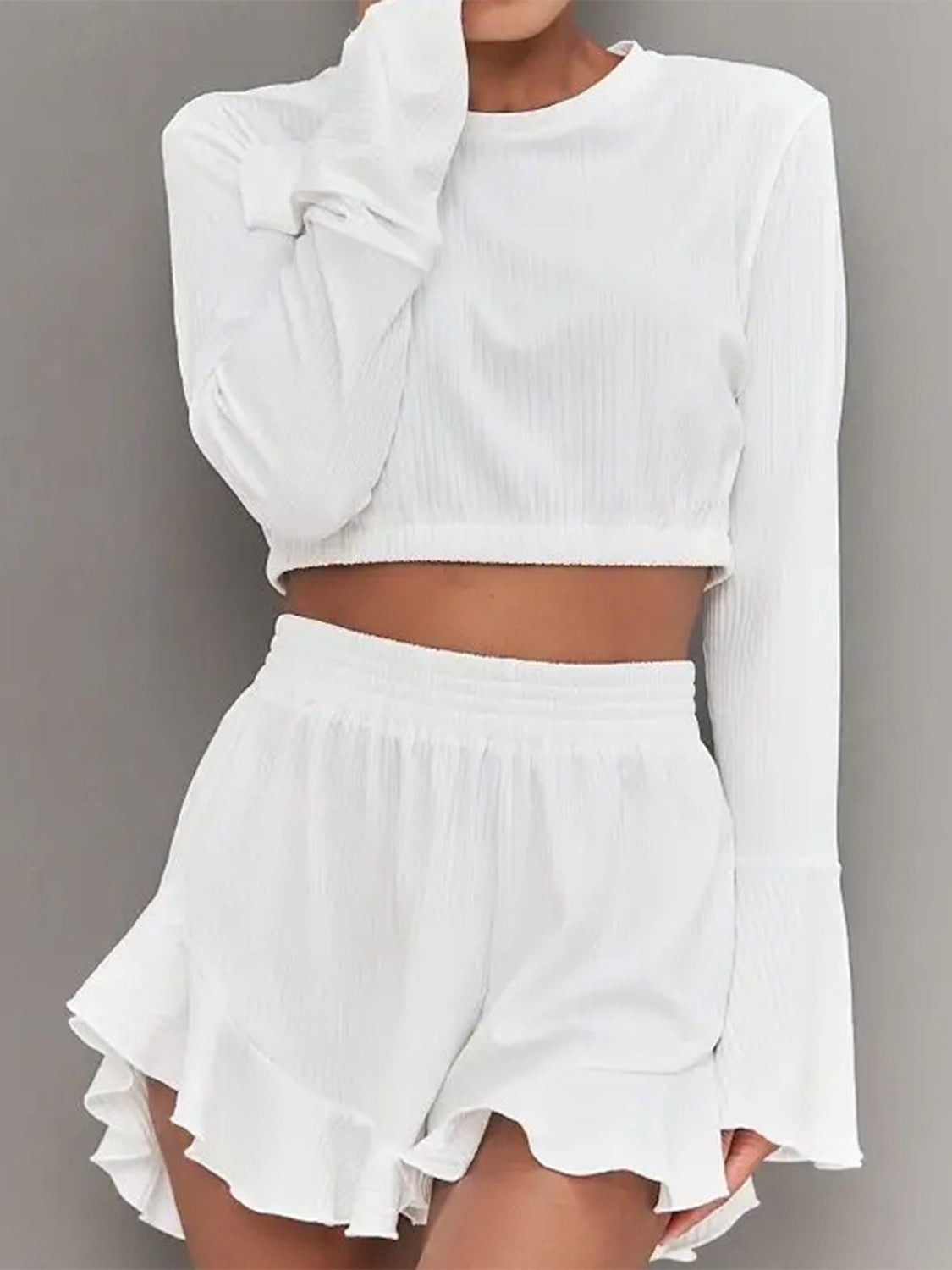 Round Neck Long Sleeve Set