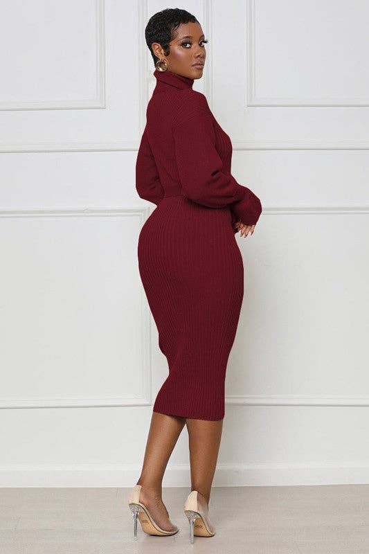 WOMEN FASHION LONG MAXI SWEATER DRESS