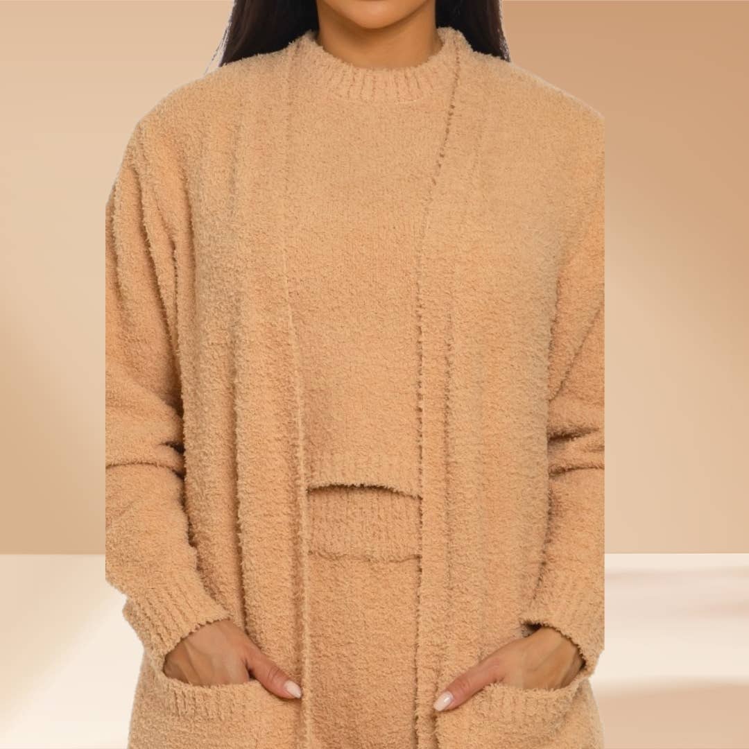 3 piece set Cozy Lounge Set Teddy Like Skim