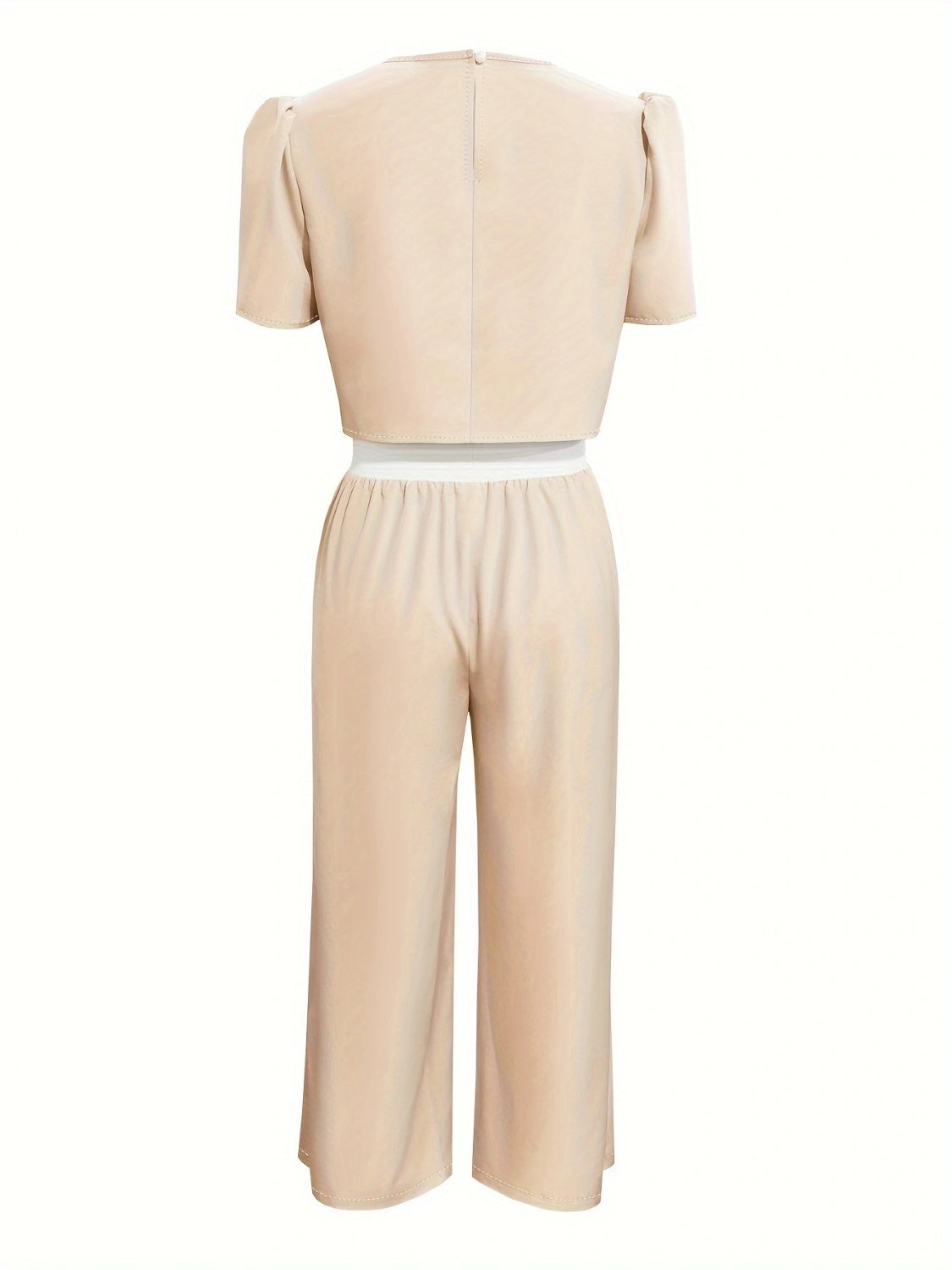Round Neck Short Sleeve Tied Set