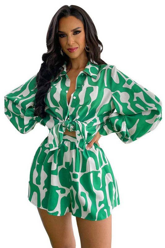 WOMEN FASHION SEXY SUMMER TWO PIECE SHORT SET