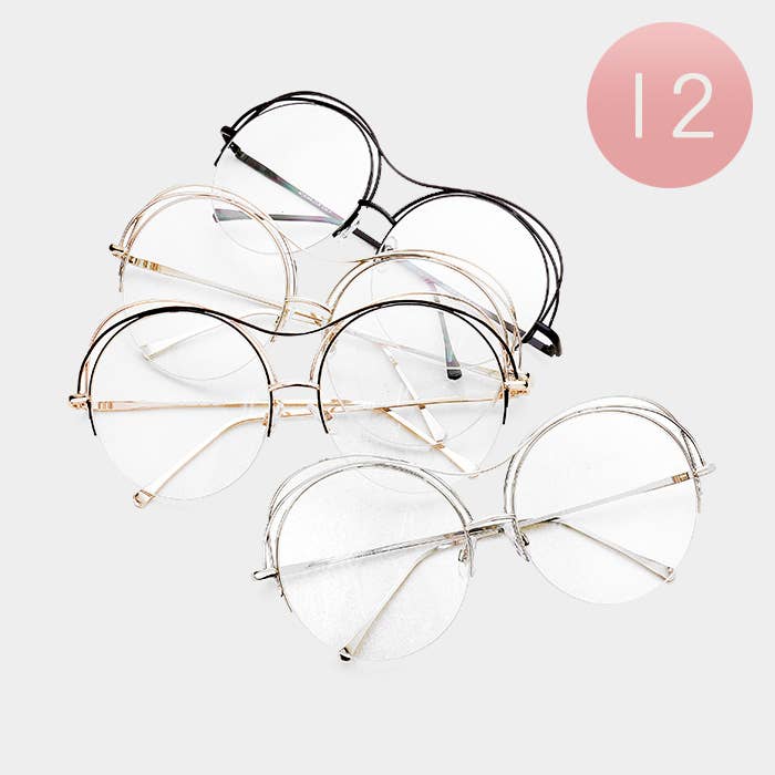 Oversized Clear Round Sunglasses