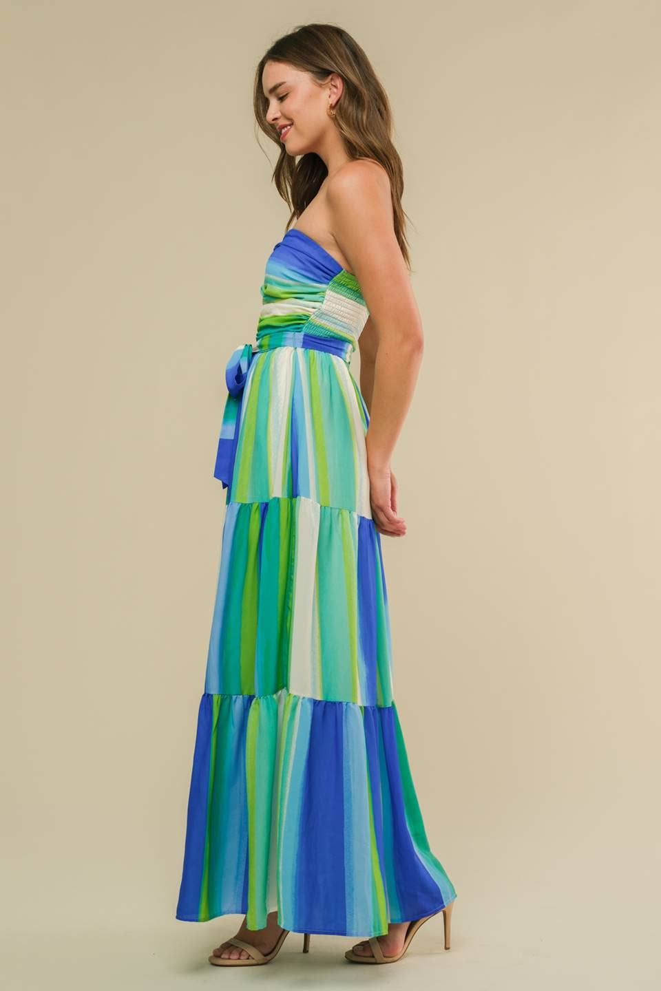 A printed woven midi dress - ID20988