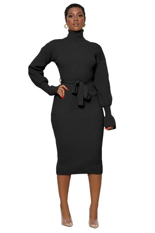 WOMEN FASHION LONG MAXI SWEATER DRESS