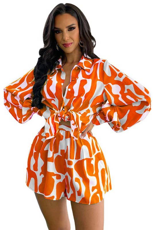 WOMEN FASHION SEXY SUMMER TWO PIECE SHORT SET