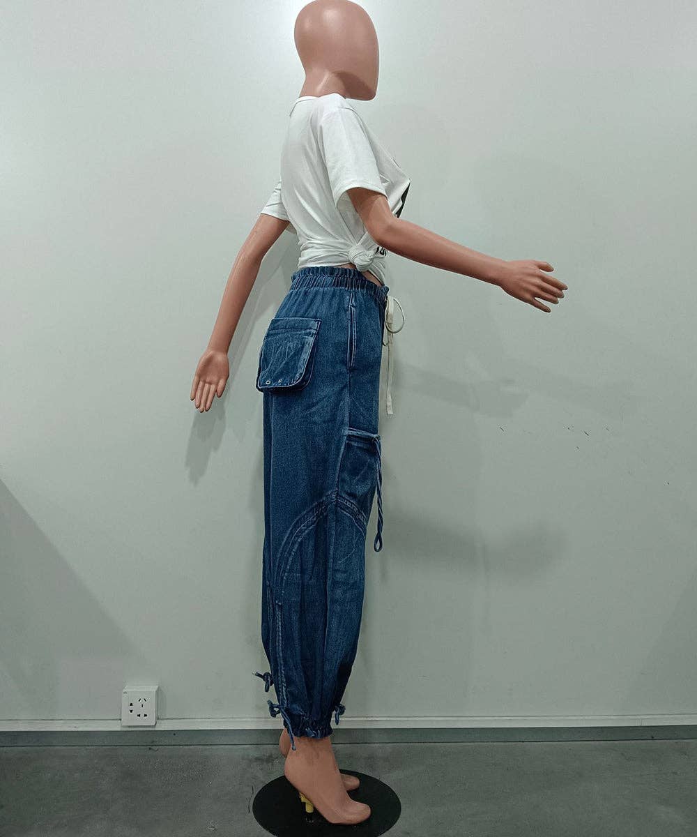 LOOSE JEANS DRAWSTRING