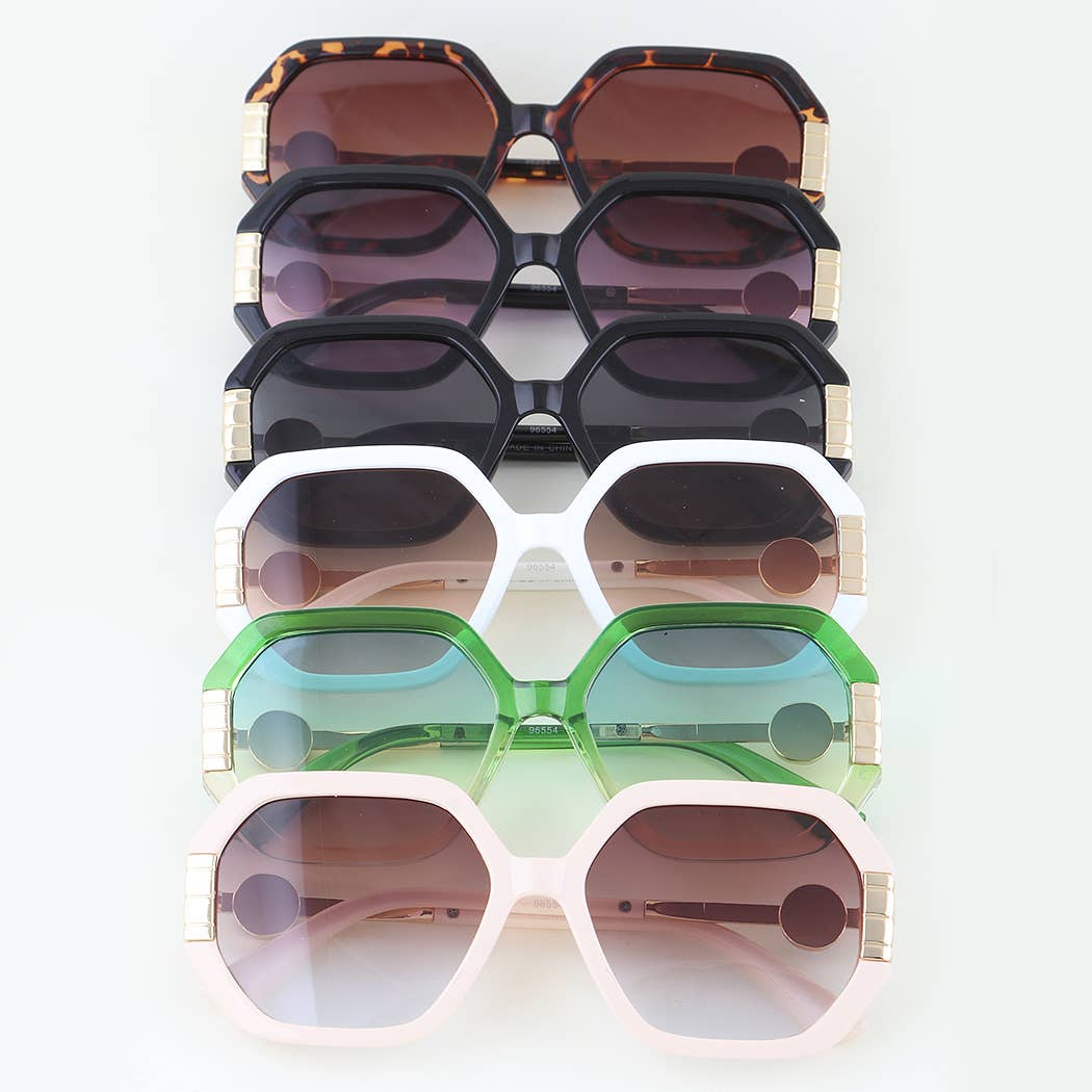 Chic Geometric Gradient Sunglasses