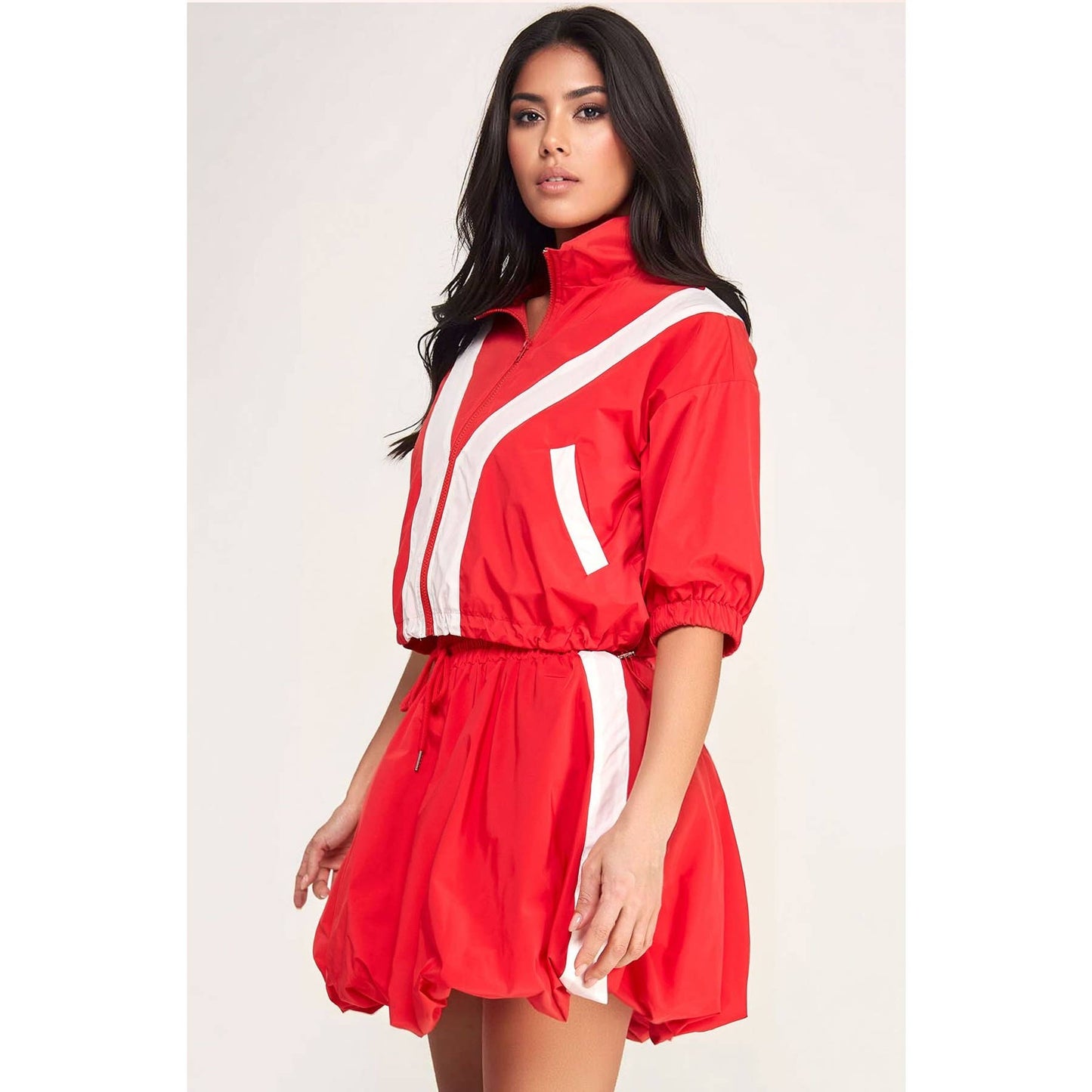 WIND BREAK JACKET AND MINI SKIRT SET