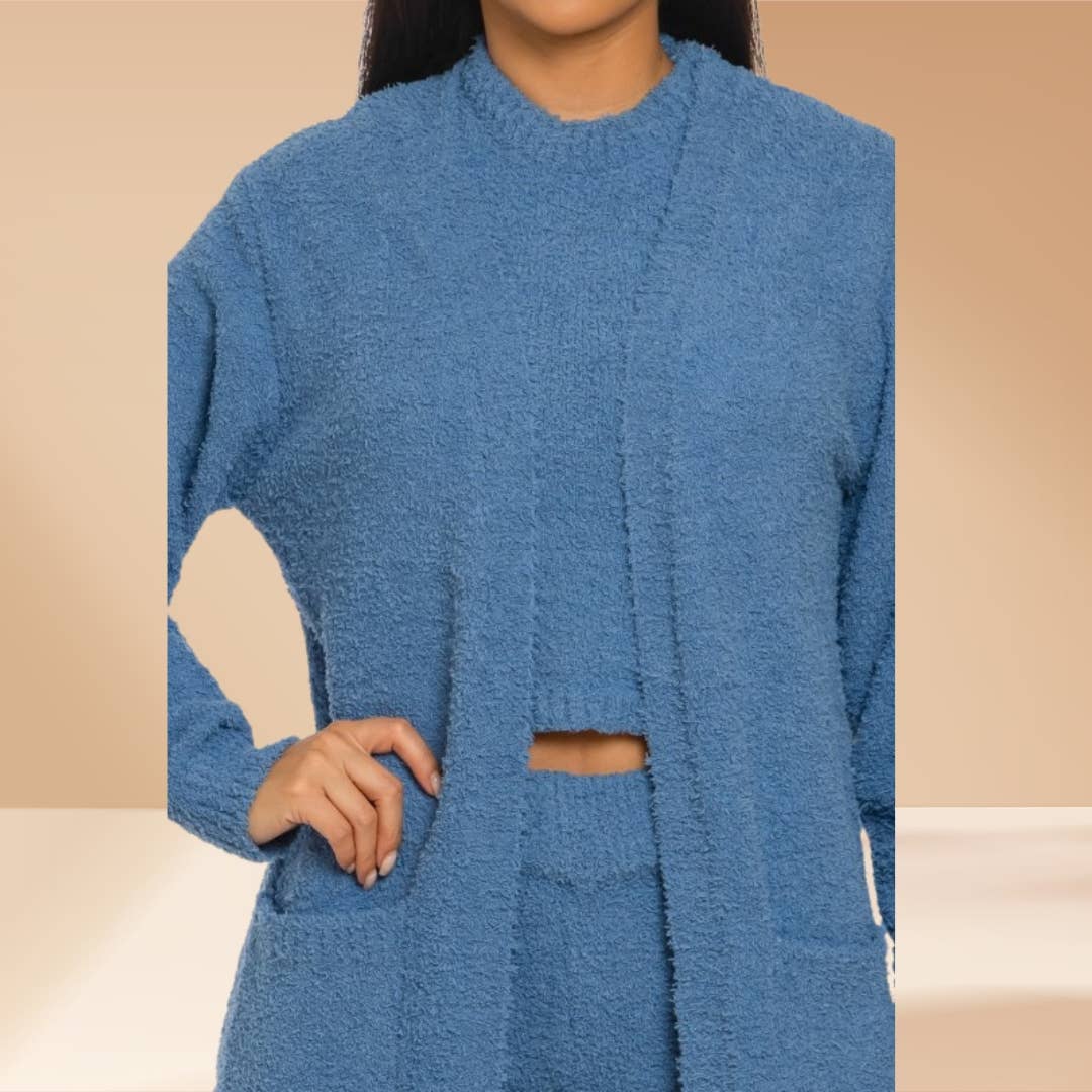 3 piece set Cozy Lounge Set Teddy Like Skim