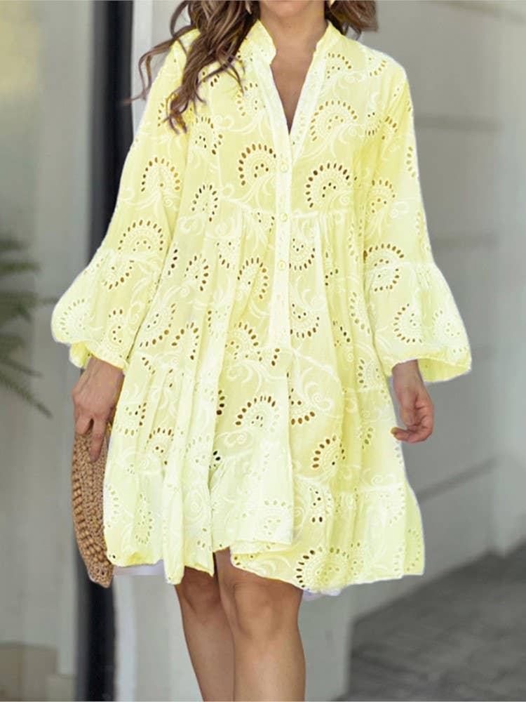 Solid Color Short Daily Dress
