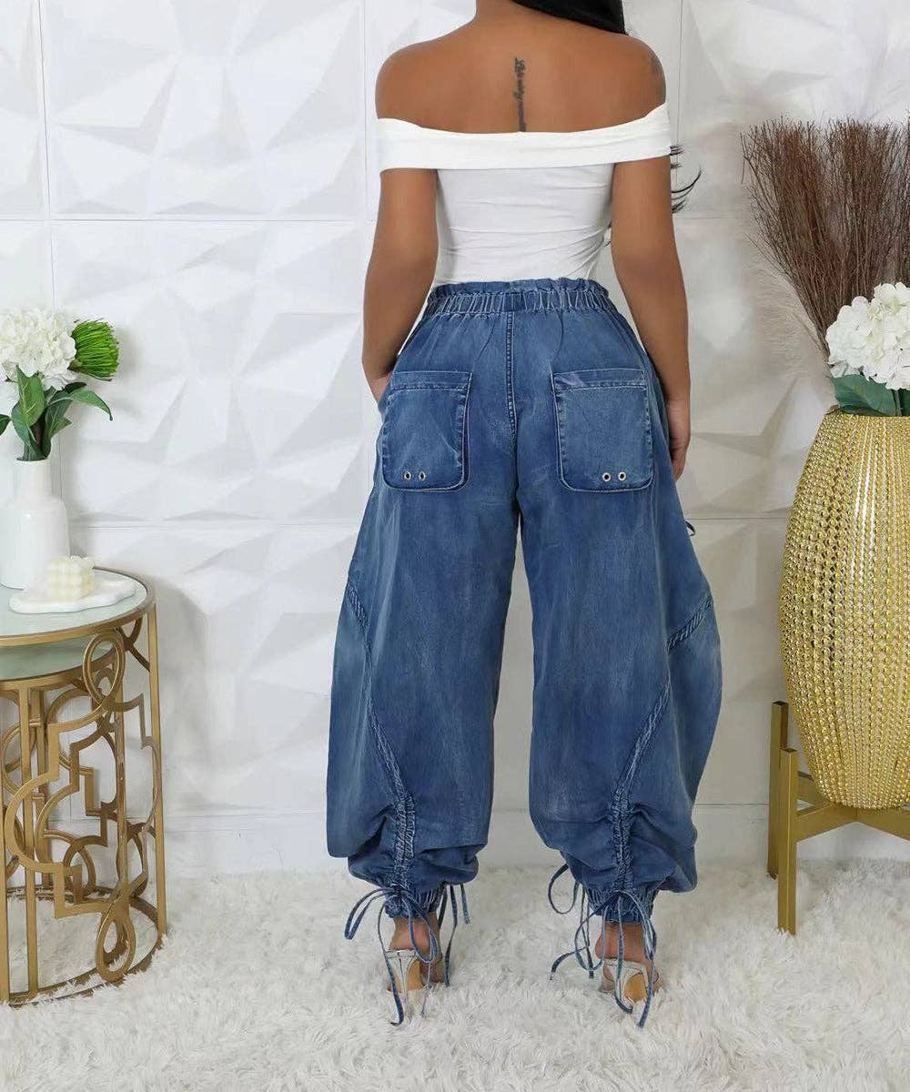 LOOSE JEANS DRAWSTRING