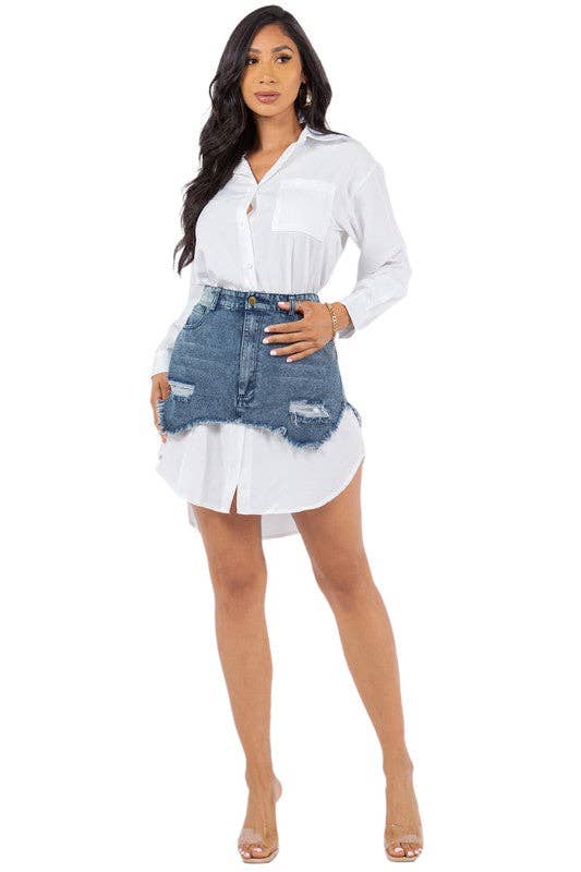 WOMEN FASHION 2PC SHIRT DRESS