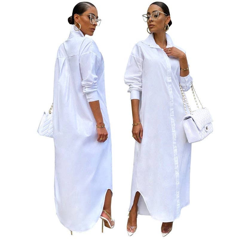 Casual Solid Color Long Coat