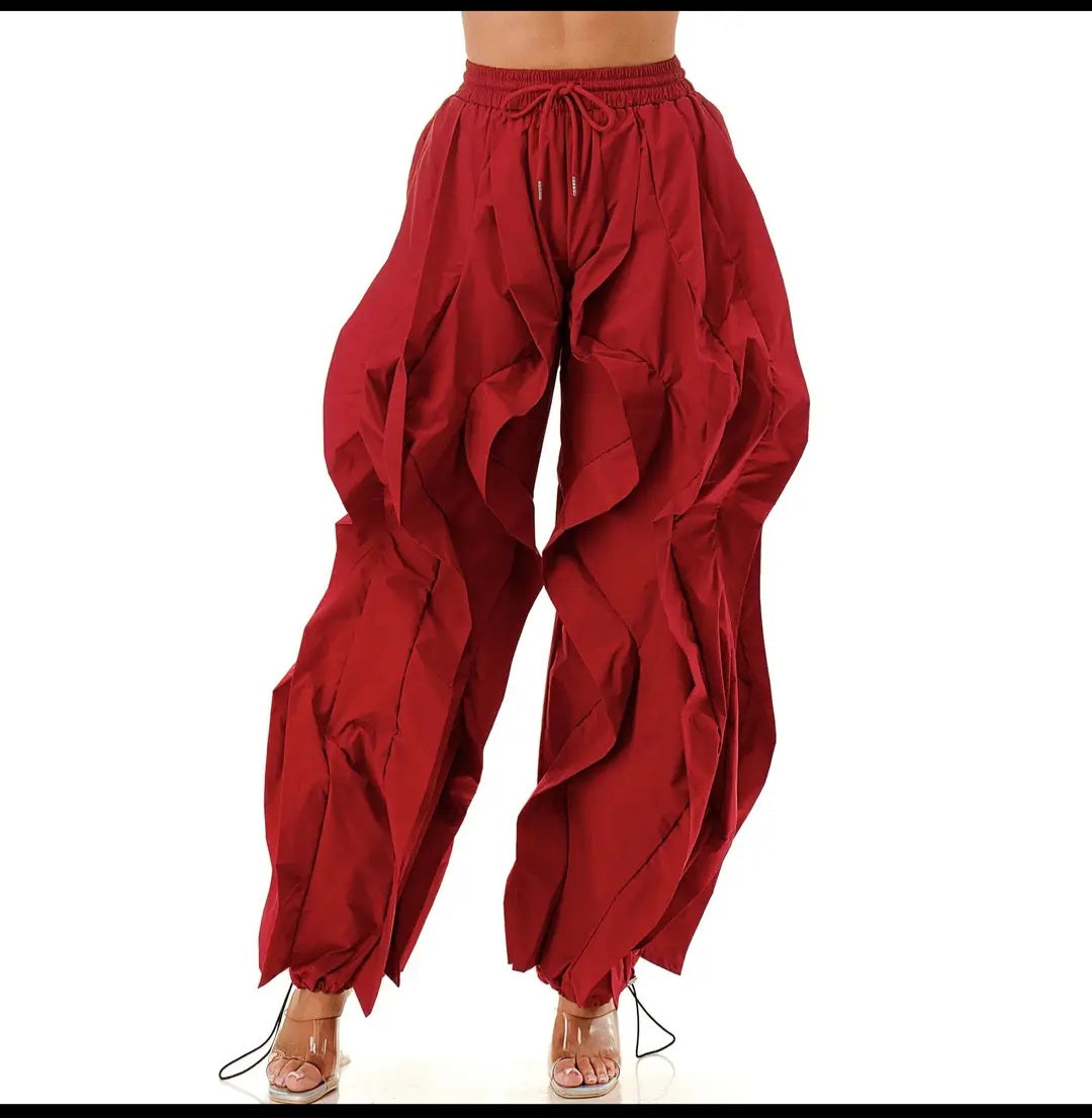 Ruffle Detail Drawstring Pant