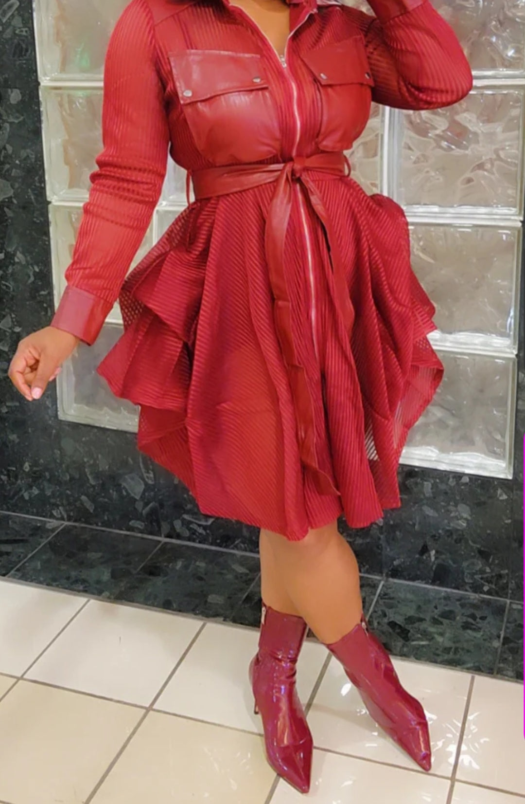 Sexy Leather Dress/Shirt